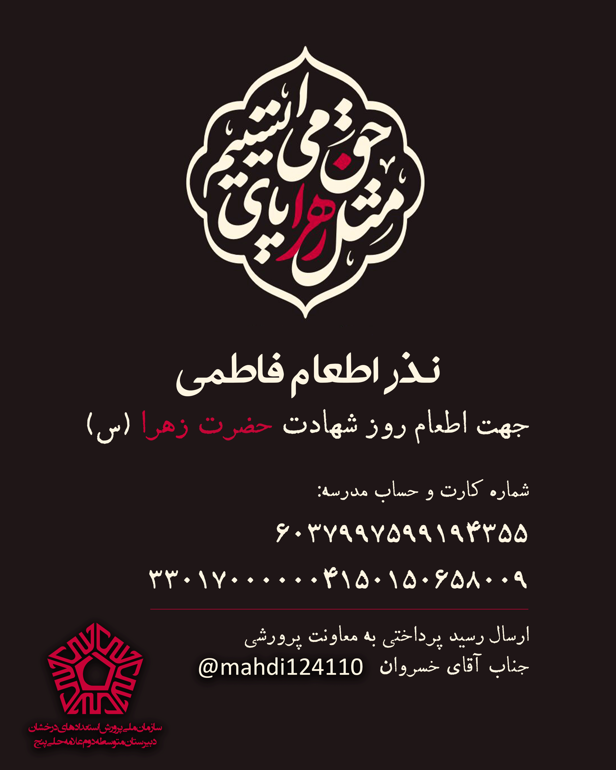 جمع‌آوری نذورات ایام شهادت حضرت زهرا (س)